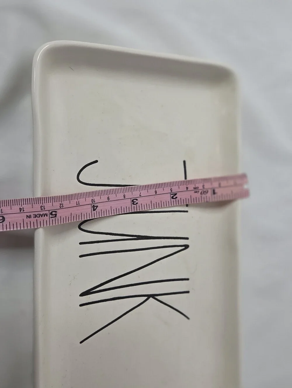 Rae Dunn White Ceramic 'JUNK' Rectangular Tray